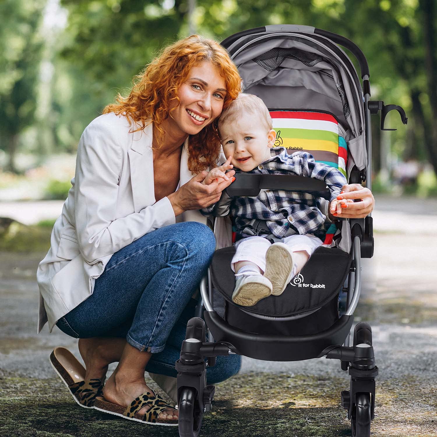 Rainbow R for Rabbit stroller for kids – colorful baby stroller available at www.usmile.toys